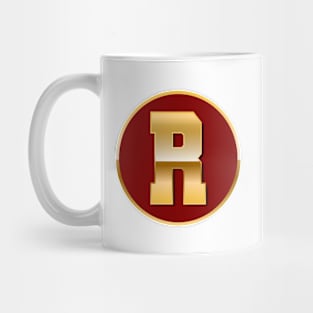 Gold letter R Mug